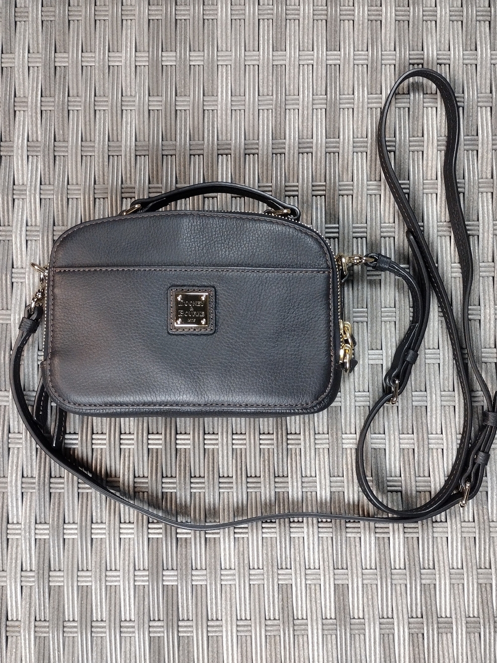 Dooney & Bourke Black Pebbled Leather Crossbody Bag